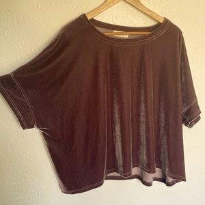 NATURAL LIFE velvet crop top